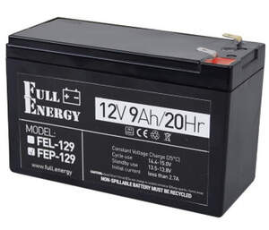 Full Energy FEP-129 Акумулятор 12В 9 Аг для БДЖ